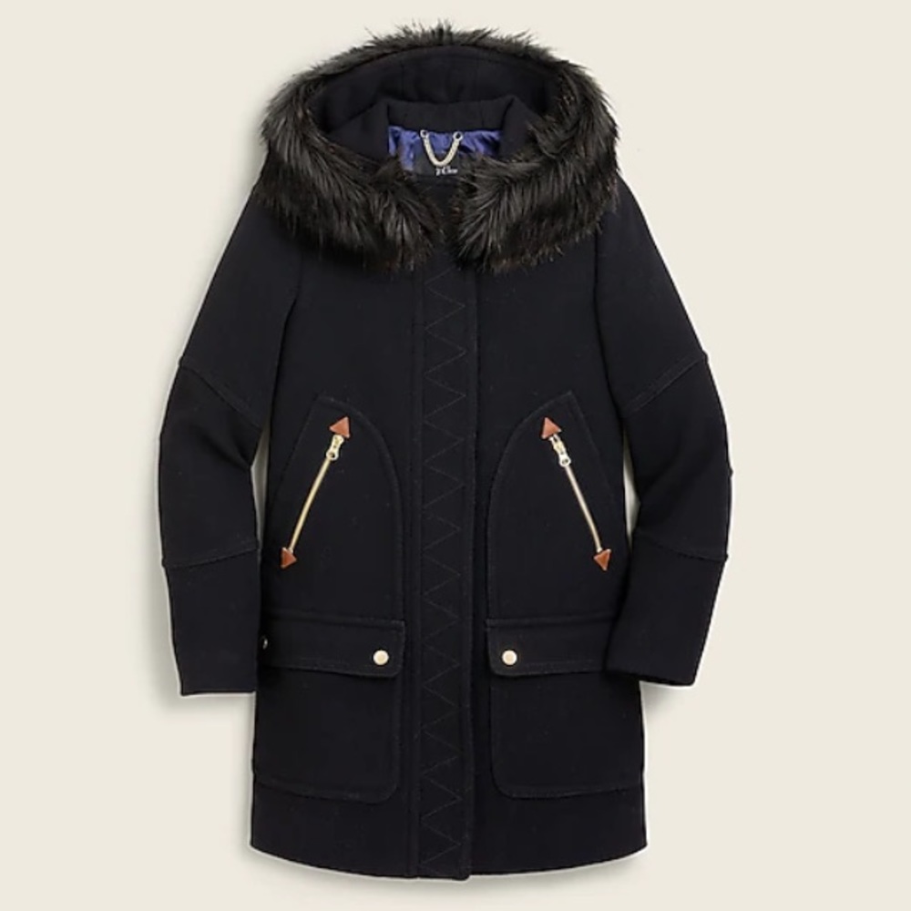 Gently Used J Crew Chateau Parka in Italian Stadium-Cloth Wool 16